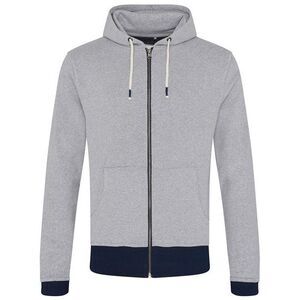 Ecologie Unisex Adult Okavango Full Zip Hoodie / Heather Grey/Navy